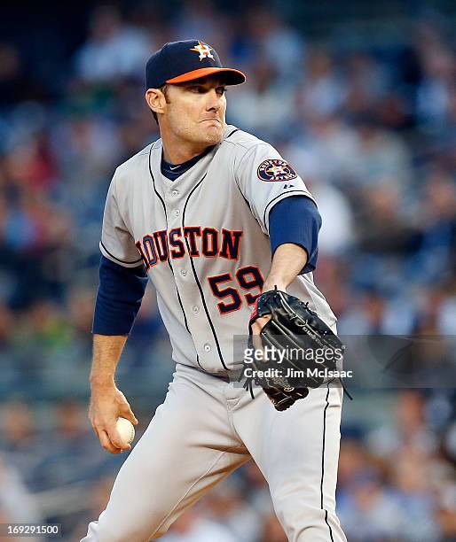 Philip Humber of the Houston Astros in action against the New York Yankees at Yankee Stadium on April 30, 2013 in the Bronx borough of New York City....