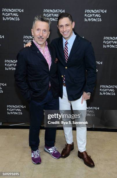 Simon Doonan and Jonathan Adler attend 3rd Annual Fashion Ball: Dining In The Dark Benefit on May 22, 2013 in New York, United States.