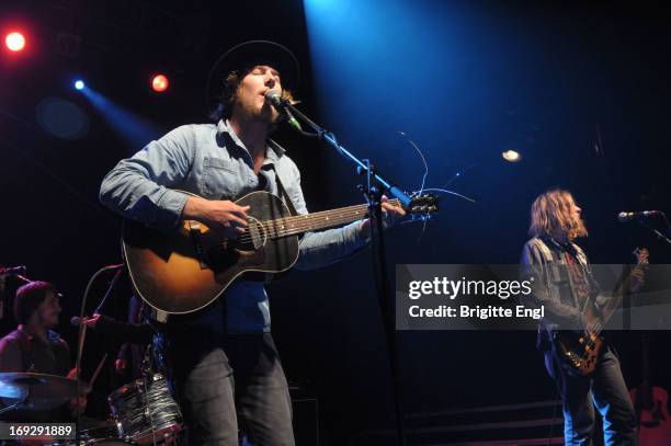 Scott Stanton and Ghosty Boy of Current Swell perform on stage at KOKO on May 22, 2013 in London, England.