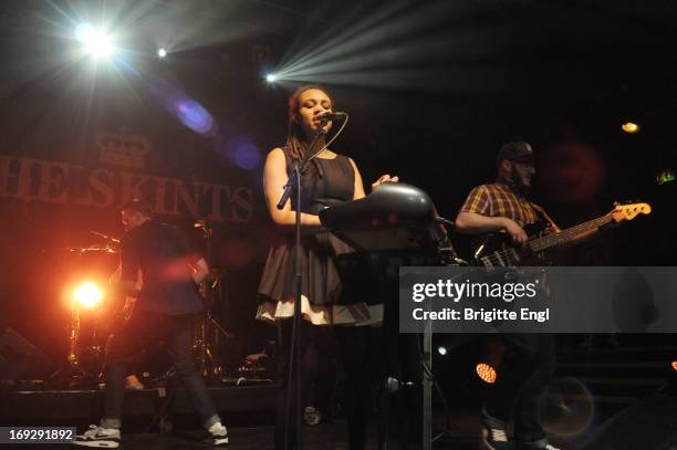 Joshua Waters Rudge, Marcia Richards and Jonathan Doyle of The Skints perform on stage at KOKO on May 22, 2013 in London, England.