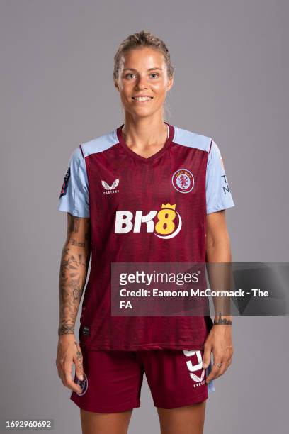 Rachel Daly of Aston Villa poses during the Super League Headshots 2023/24 portrait session on September 7, 2023 in Birmingham, England.