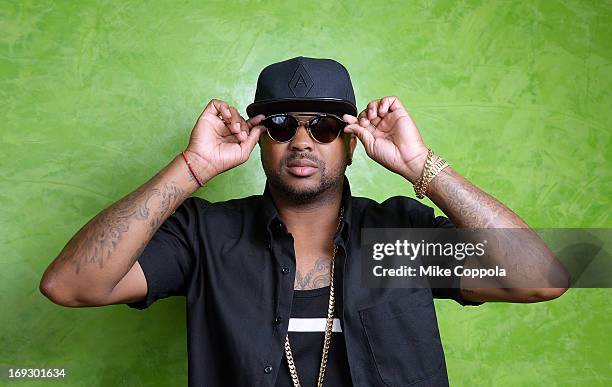 Singer-songwriter The-Dream poses for a portrait before attending his "The Art of IV Play"Exclusive Listening Party on May 22, 2013 in New York City.