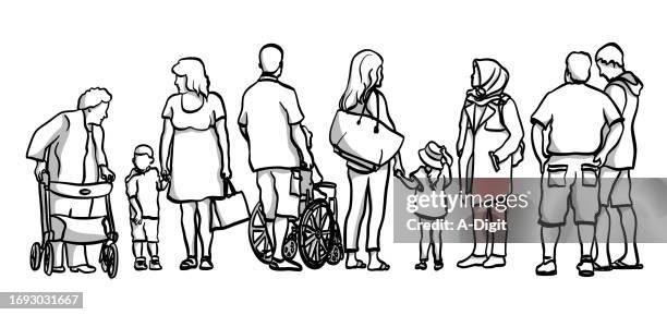 togetherness at play people - disability inclusion illustration stock illustrations