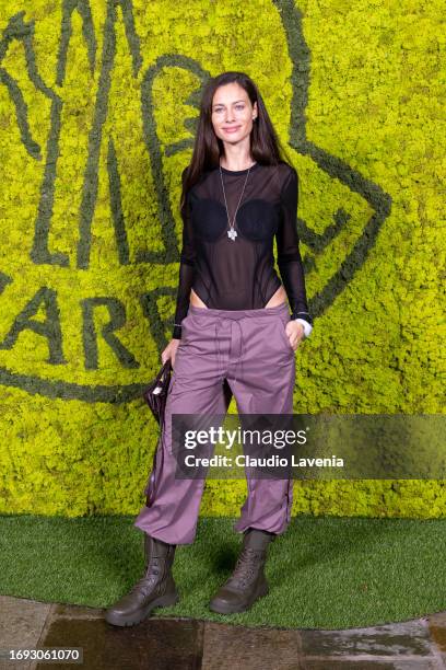 Marica Pellegrinelli arrives at the Moncler event during the Milan Fashion Week Womenswear Spring/Summer 2024 on September 20, 2023 in Milan, Italy.