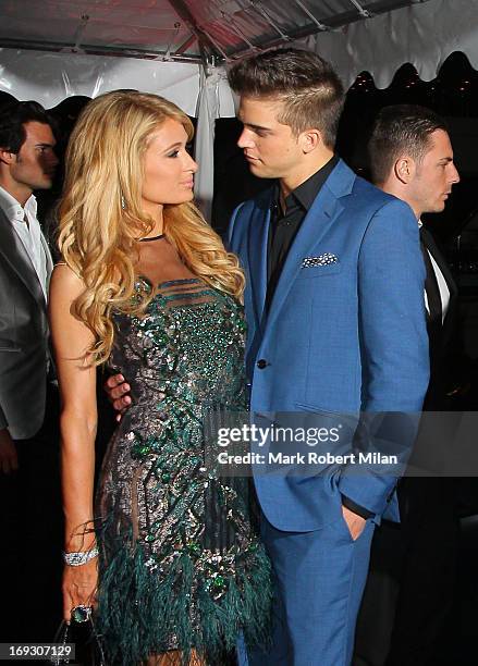 Paris Hilton and River Viiperi attending the Roberto Cavalli the Yacht Party during The 66th Annual Cannes Film Festival on May 22, 2013 in Cannes,...