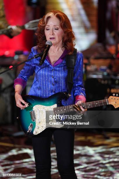 Bonnie Raitt performs onstage at the 2023 Annual Americana Honors & Awards at Ryman Auditorium on September 20, 2023 in Nashville, Tennessee.