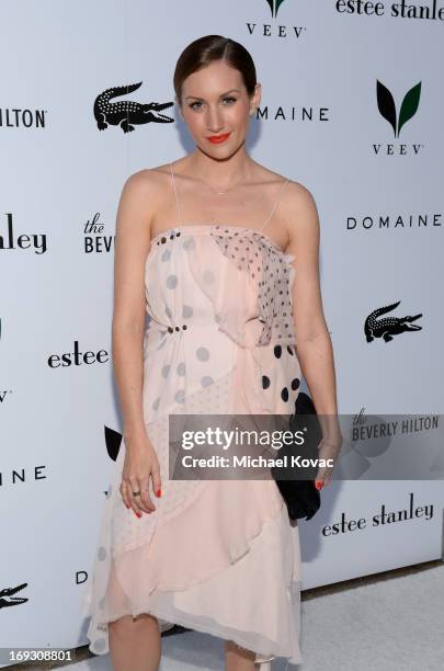 Domaine Magazine Co-Founder Katherine Power attends The Beverly Hilton unveiling of the redesigned Aqua Star Pool By Estee Stanley at The Beverly...