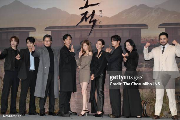 South Korean actors Lee Jae-Kyoon, Kim Do-yoon, Yoo Jae-myung, Kim Nam-gil, SeoHyun, Lee Ho-jung, Lee Hyun-wook, Cha Chung-hwa, and Cha Yup attend...