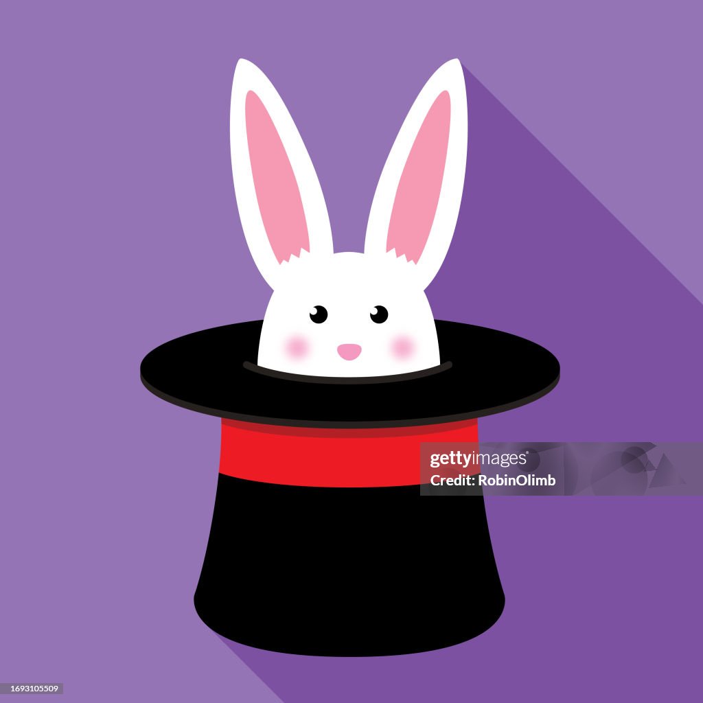White Rabbit In A Magicians Hat