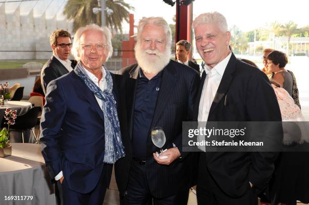 James Turrell and guests attend LACMA Celebrates Opening Of James Turrell: A Retrospective at LACMA on May 22, 2013 in Los Angeles, California.