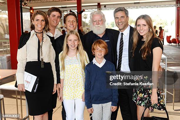 Bell family, James Turrell and Michael Govan attend LACMA Celebrates Opening Of James Turrell: A Retrospective at LACMA on May 22, 2013 in Los...