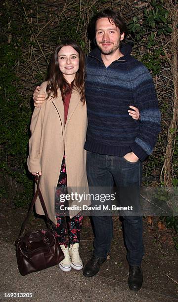 David Oakes and Jennifer Kirby at a performance of 'To Kill A Mockingbird' at Regents Park Open Air Theatre on May 22, 2013 in London, England.