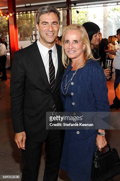 Michael Govan and Rebecka Belldegrun attend LACMA Celebrates Opening Of James Turrell: A Retrospective at LACMA on May 22, 2013 in Los Angeles,...