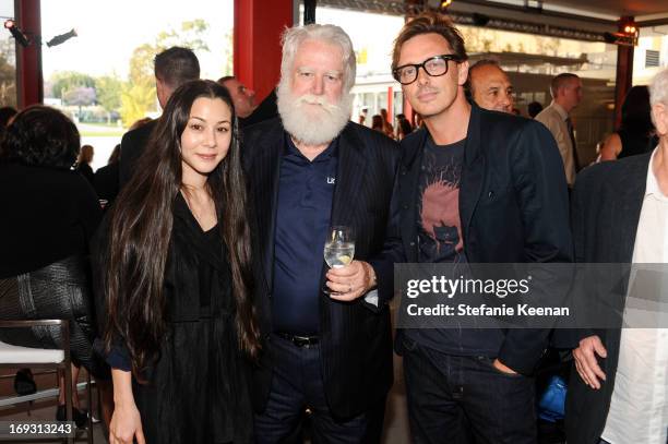 China Chow, James Turrell and Donovan Leitch attend LACMA Celebrates Opening Of James Turrell: A Retrospective at LACMA on May 22, 2013 in Los...