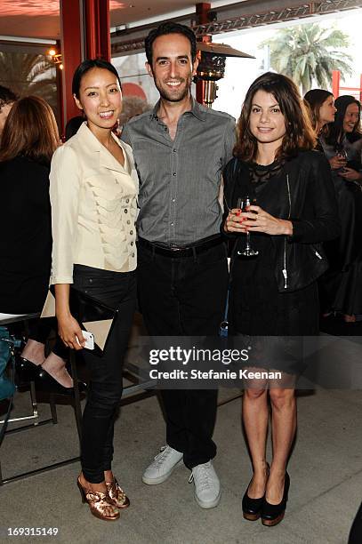 Esther Kim Varet, Joesph Varet and Jarrett Gregory attend LACMA Celebrates Opening Of James Turrell: A Retrospective at LACMA on May 22, 2013 in Los...