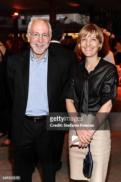 Tom Muller and Britt Salvesen attend LACMA Celebrates Opening Of James Turrell: A Retrospective at LACMA on May 22, 2013 in Los Angeles, California.