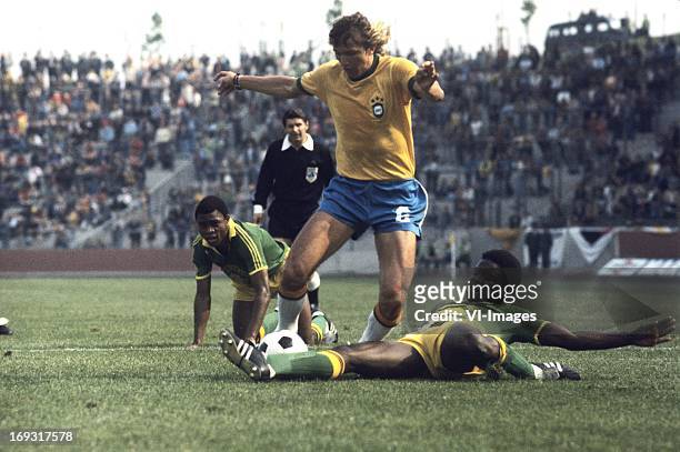 Marinho Chagas during the FIFA World Cup match between Zaire and Brazil on June 22, 1974 at the Parkstadion in Gelsenkirchen, Germany.