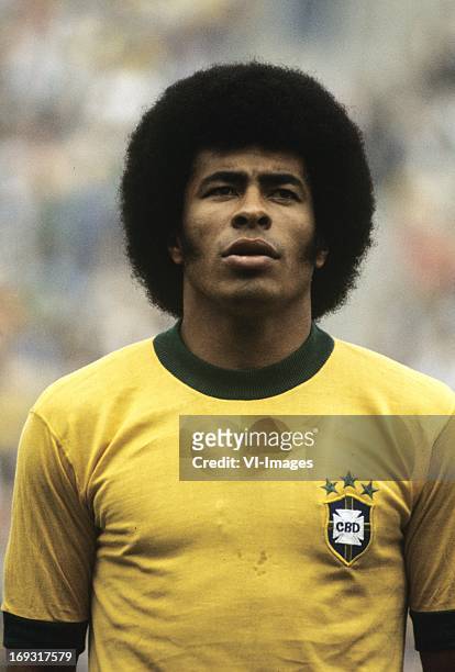 Jairzinho during the FIFA World Cup match between Zaire and Brazil on June 22, 1974 at the Parkstadion in Gelsenkirchen, Germany.