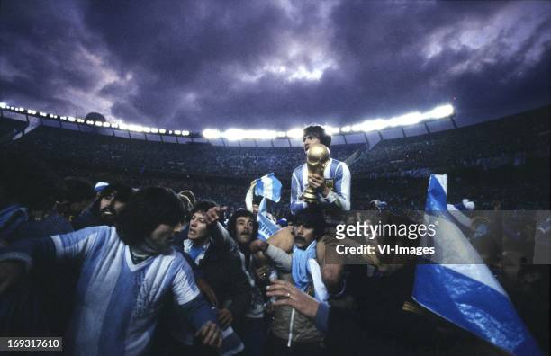 Daniel Passarella during the FIFA World Cup final match between Argentina and The Netherlands on June 25, 1978 at the Estadio Monumental Antonio...
