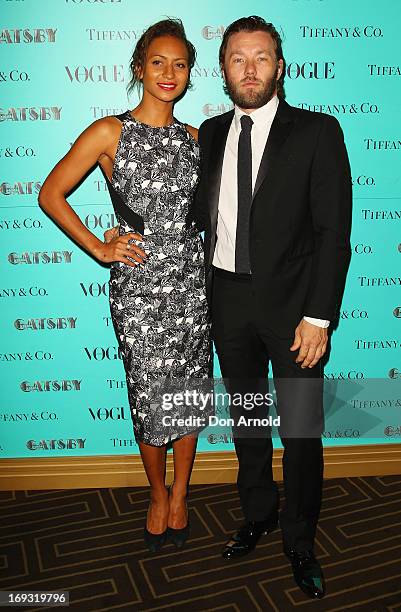 Alexis Blake and Joel Edgerton arrive at the Tiffany & Co Great Gatsby dinner at Rockpool on May 23, 2013 in Sydney, Australia.