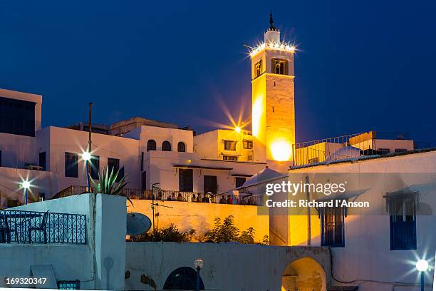 mosque of sidi bou said - tunisia mosque stock pictures, royalty-free photos & images
