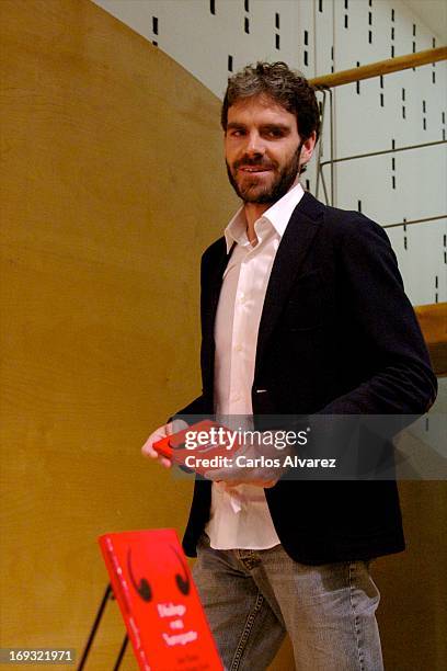 Spanish bullfighter Jose Tomas presents "Dialogo Con Navegante" book at the Circulo de Lectores on May 23, 2013 in Madrid, Spain.