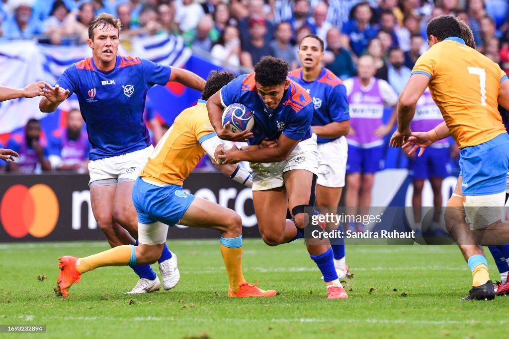 Gerswin MOUTON of Namibia during the 2023 Rugby World Cup Pool A ...