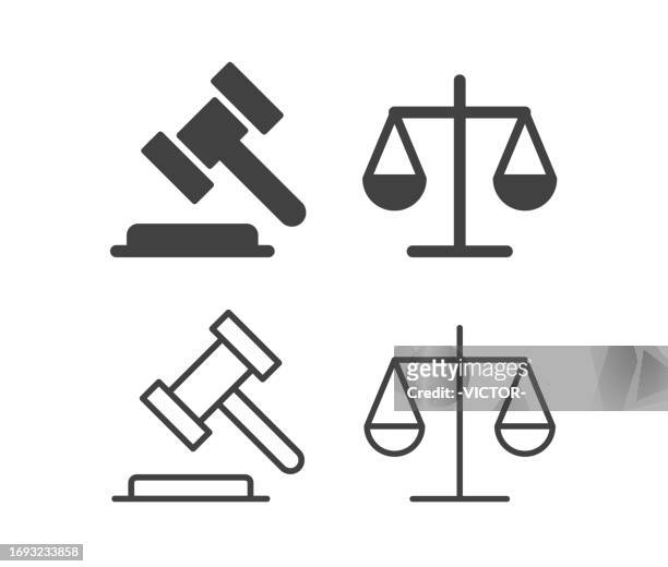 legal - illustration icons - gavel logo stock illustrations