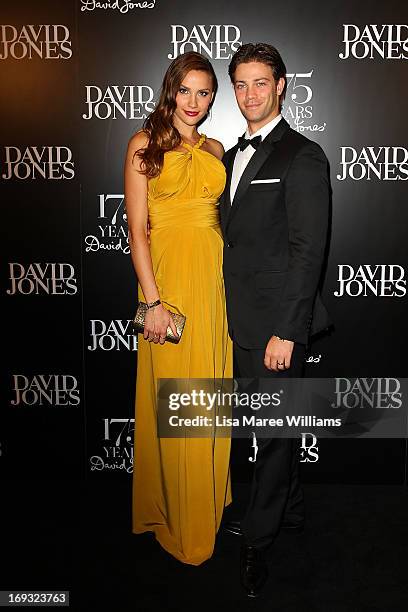 Rachael Finch and Michael Miziner attend the David Jones 175 year celebration at David Jones on May 23, 2013 in Sydney, Australia.