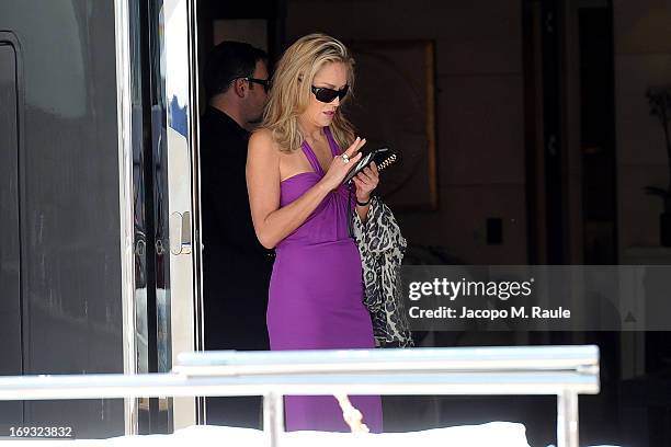 Sharon Stone is seen during the 66th annual Cannes Film Festival on May 23, 2013 in Cannes, France.