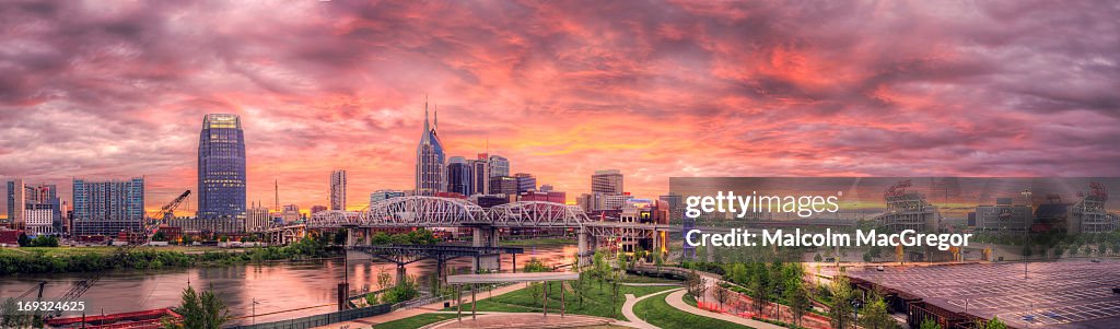 Nashville Sunset Panorama