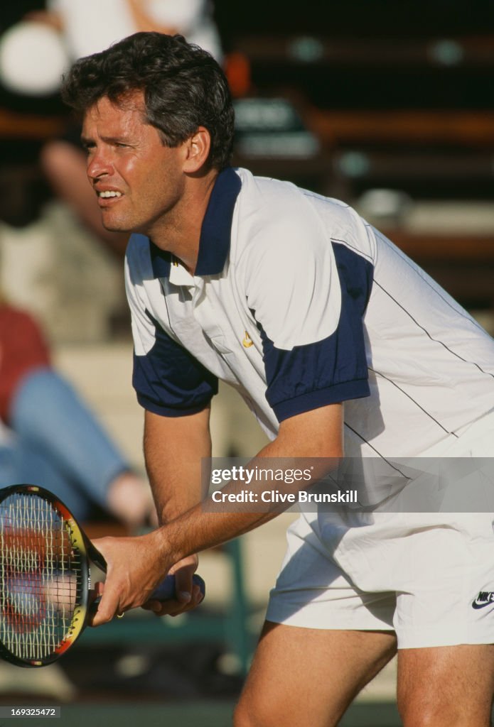 Compulsion orange basen American tennis player Tim Gullikson in action at Wimbledon London,... News  Photo - Getty Images