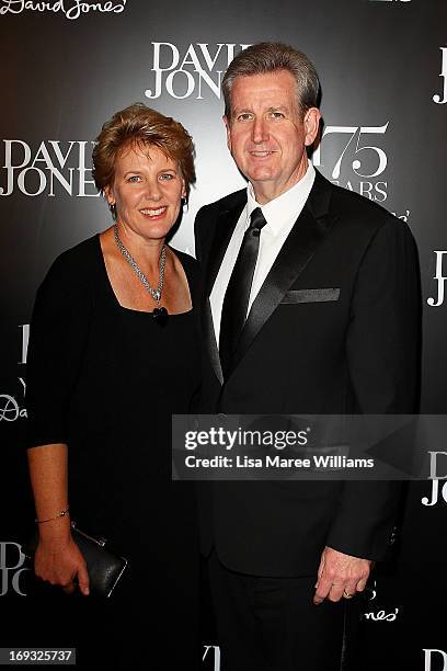 Premier of NSW, Barry O'Farrell and wife Rosemary O'Farrell attend the David Jones 175 year celebration at David Jones on May 23, 2013 in Sydney,...