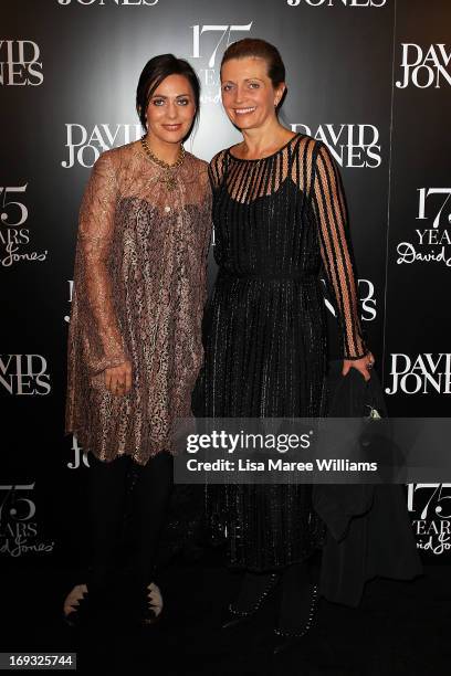 Nicky Zimmerman and Simone Zimmerman attend the David Jones 175 year celebration at David Jones on May 23, 2013 in Sydney, Australia.