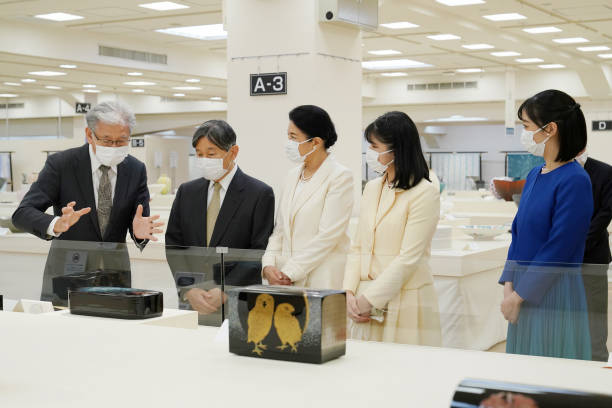 JPN: Emperor And Empress Visit Traditional Crafts Exhibition