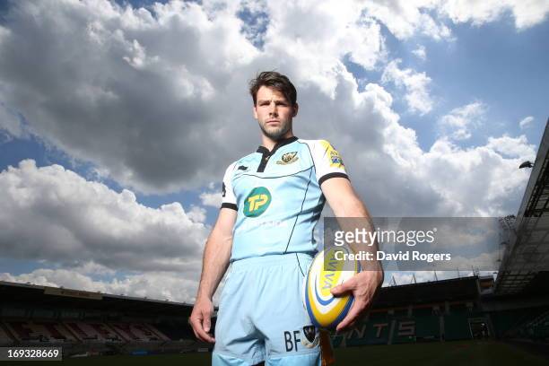 Ben Foden of Northampton Saints poses on May 16, 2013 at Franklin's Gardens in Northampton, England.