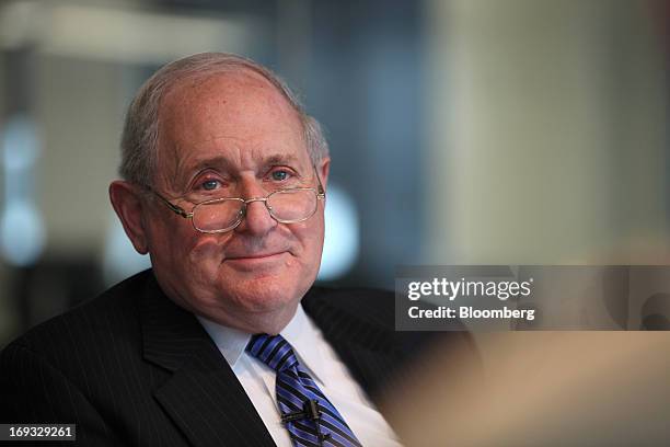 Senator Carl Levin, a Democrat from Michigan, listens during an interview in Washington, D.C., U.S., on Thursday, May 23, 2013. Levin said an...