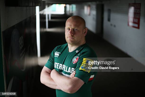 Dan Cole of Leicester Tigers poses for a portrait at Welford Road on May 17, 2013 in Leicester, England.