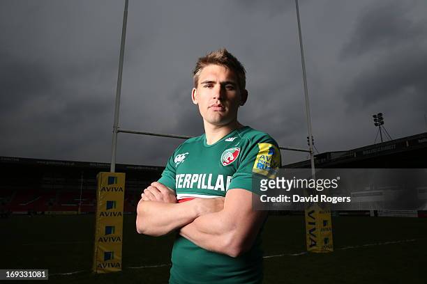 Toby Flood of Leicester Tigers poses for a portrait at Welford Road on May 17, 2013 in Leicester, England.