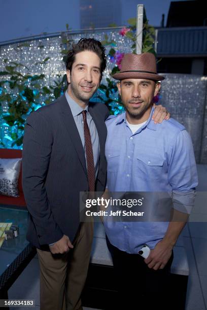 David Schwimmer and Billy Dec attend Michigan Avenue Magazine Celebrates Cover Star David Schwimmer With Russian Standard Vodka At The Dec Rooftop...