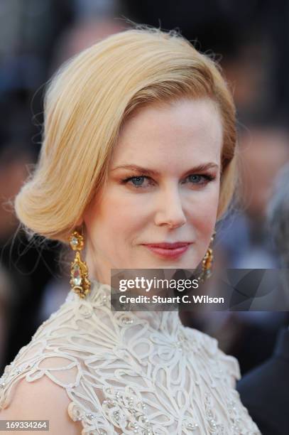 Jury member Nicole Kidman attends the 'Nebraska' premiere during The 66th Annual Cannes Film Festival at the Palais des Festival on May 23, 2013 in...