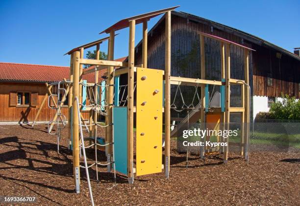 playground for children - climbing frame stock pictures, royalty-free photos & images