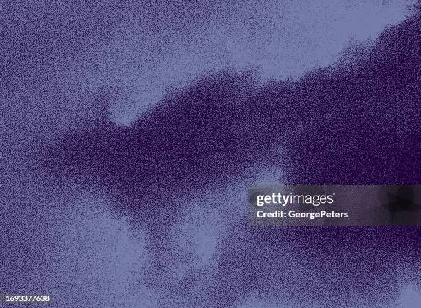 stipple illustration of cumulus clouds - cumulus stock illustrations