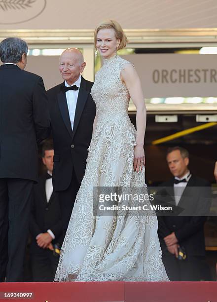 Jury members Nicole Kidman and Ang Lee attend the 'Nebraska' premiere during The 66th Annual Cannes Film Festival at the Palais des Festival on May...