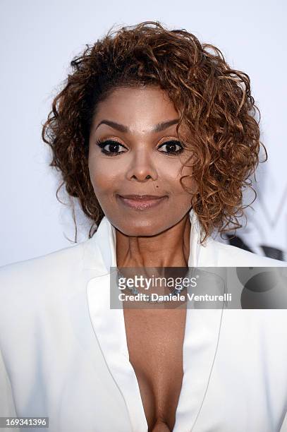 Singer Janet Jackson attends amfAR's 20th Annual Cinema Against AIDS during The 66th Annual Cannes Film Festival at Hotel du Cap-Eden-Roc on May 23,...