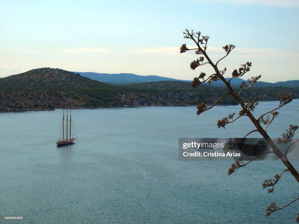 A Ship Sailing Through The Canal, Sibenik