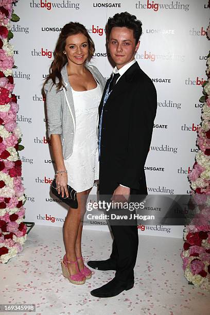 Maia Penfold and Tyger Drew-Honey attend a special screening of 'The Big Wedding' at The Mayfair Hotel on May 23, 2013 in London, England.