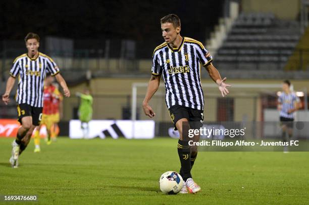 Riccardo Turicchia of Juventus during the Serie C match between Juventus Next Gen and Recanatese at Stadio Giuseppe Moccagatta on September 27, 2023...