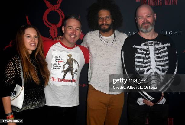 Andrea Boxleitner, Sam Boxleitner, Aristotle Dreher and Lee Boxleitner attend Media Night For Angel Of Light held at the Los Angeles Theatre on...