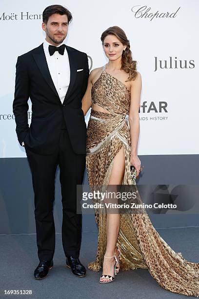 Johannes Huebl and Olivia Palermo attend amfAR's 20th Annual Cinema Against AIDS during The 66th Annual Cannes Film Festival at Hotel du Cap-Eden-Roc...